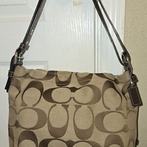 Coach Brown Signature Shoulder Bag
